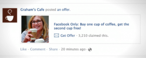facebook-offers Facebook Offers tuo mielenkiintoisen ja viraalin tavan tarjota etuja/tarjouksia Facebook-sivun tykkääjille